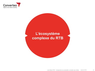 Janvier 2015 21Livre Blanc RTB : Comprendre sa complexité, connaître ses limites
L’écosystème
complexe du RTB
 