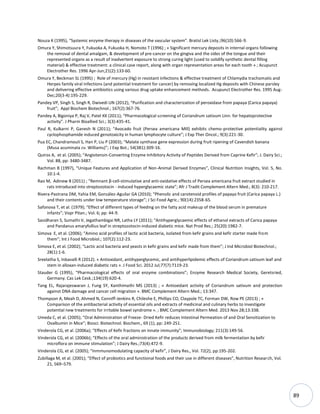 89
Nouza K (1995), “Systemic enzyme therapy in diseases of the vascular system”. Bratisl Lek Listy.;96(10):566-9.
Omura Y, Shimotsuura Y, Fukuoka A, Fukuoka H, Nomoto T (1996) ; « Significant mercury deposits in internal organs following
the removal of dental amalgam, & development of pre-cancer on the gingiva and the sides of the tongue and their
represented organs as a result of inadvertent exposure to strong curing light (used to solidify synthetic dental filling
material) & effective treatment: a clinical case report, along with organ representation areas for each tooth » ; Acupunct
Electrother Res. 1996 Apr-Jun;21(2):133-60.
Omura Y, Beckman SL (1995) ; Role of mercury (Hg) in resistant infections & effective treatment of Chlamydia trachomatis and
Herpes family viral infections (and potential treatment for cancer) by removing localized Hg deposits with Chinese parsley
and delivering effective antibiotics using various drug uptake enhancement methods. Acupunct Electrother Res. 1995 Aug-
Dec;20(3-4):195-229.
Pandey VP, Singh S, Singh R, Dwivedi UN (2012); “Purification and characterization of peroxidase from papaya (Carica papaya)
fruit”; Appl Biochem Biotechnol.; 167(2):367-76.
Pandey A, Bigoniya P, Raj V, Patel KK (2011); “Pharmacological screening of Coriandrum sativum Linn. for hepatoprotective
activity”. J Pharm Bioallied Sci.; 3(3):435-41.
Paul R, Kulkarni P, Ganesh N (2011); “Avocado fruit (Persea americana Mill) exhibits chemo-protective potentiality against
cyclophosphamide induced genotoxicity in human lymphocyte culture”; J Exp Ther Oncol.; 9(3):221-30.
Pua EC, Chandramouli S, Han P, Liu P (2003); “Malate synthase gene expression during fruit ripening of Cavendish banana
(Musa acuminata cv. Williams)”; J Exp Bot.; 54(381):309-16.
Quiros A, et al. (2005); “Angiotensin-Converting Enzyme Inhibitory Activity of Peptides Derived from Caprine Kefir”; J. Dairy Sci.;
Vol. 88, pp: 3480-3487.
Rachman B (1997), “Unique Features and Application of Non-Animal Derived Enzymes”, Clinical Nutrition Insights, Vol. 5, No.
10:1-4.
Rao M, Adinew B (2011) ; “Remnant β-cell-stimulative and anti-oxidative effects of Persea americana fruit extract studied in
rats introduced into streptozotocin - induced hyperglycaemic state”; Afr J Tradit Complement Altern Med.; 8(3): 210‐217.
Rivera-Pastrana DM, Yahia EM, González-Aguilar GA (2010); “Phenolic and carotenoid profiles of papaya fruit (Carica papaya L.)
and their contents under low temperature storage”; J Sci Food Agric.; 90(14):2358-65.
Safonova T, et al. (1979); “Effect of different types of feeding on the fatty acid makeup of the blood serum in premature
infants”; Vopr Pitan.; Vol. 6; pp: 44-9.
Sasidharan S, Sumathi V, Jegathambigai NR, Latha LY (2011); “Antihyperglycaemic effects of ethanol extracts of Carica papaya
and Pandanus amaryfollius leaf in streptozotocin-induced diabetic mice. Nat Prod Res.; 25(20):1982-7.
Simova E, et al. (2006); “Amino acid profiles of lactic acid bacteria, isolated from kefir grains and kefir starter made from
them”; Int J Food Microbiol.; 107(2):112-23.
Simova E, et al. (2002); “Lactic acid bacteria and yeasts in kefir grains and kefir made from them”; J Ind Microbiol Biotechnol.;
28(1):1-6.
Sreelatha S, Inbavalli R (2012). « Antioxidant, antihyperglycemic, and antihyperlipidemic effects of Coriandrum sativum leaf and
stem in alloxan-induced diabetic rats ». J Food Sci. 2012 Jul;77(7):T119-23.
Stauder G (1995), “Pharmacological effects of oral enzyme combinations”; Enzyme Research Medical Society, Geretsried,
Germany. Cas Lek Cesk.;134(19):620-4.
Tang EL, Rajarajeswaran J, Fung SY, Kanthimathi MS (2013) ; « Antioxidant activity of Coriandrum sativum and protection
against DNA damage and cancer cell migration ». BMC Complement Altern Med.; 13:347.
Thompson A, Meah D, Ahmed N, Conniff-Jenkins R, Chileshe E, Phillips CO, Claypole TC, Forman DW, Row PE (2013) ; «
Comparison of the antibacterial activity of essential oils and extracts of medicinal and culinary herbs to investigate
potential new treatments for irritable bowel syndrome ». ; BMC Complement Altern Med. 2013 Nov 28;13:338.
Umeda C, et al. (2005); “Oral Administration of Freeze- Dried Kefir reduces Intestinal Permeation of and Oral Sensitization to
Ovalbumin in Mice”; Biosci. Biotechnol. Biochem., 69 (1), pp: 249-251.
Vinderola CG, et al. (2006a); “Effects of Kefir fractions on innate immunity”; Immunobiology; 211(3):149-56.
Vinderola CG, et al. (2006b); “Effects of the oral administration of the products derived from milk fermentation by kefir
microflora on immune stimulation”; J Dairy Res.;73(4):472-9.
Vinderola CG, et al. (2005); “Inmmunomodulating capacity of kefir”, J Dairy Res., Vol. 72(2), pp:195-202.
Zubillaga M, et al. (2001); “Effect of probiotics and functional foods and their use in different diseases”, Nutrition Research, Vol.
21, 569–579.
 
