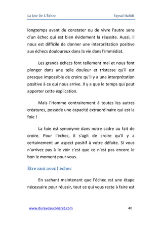 Livre La Joie De L Echec De Bouzkraoui Essadiq