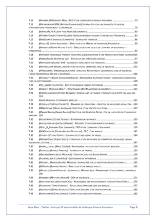 Livre blanc -  Twitter conté par 50 personnalités de la banque finance assurance