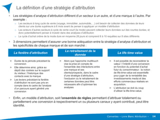 Converteo – Livre Blanc : Attribution Management -
La définition d’une stratégie d’attribution
Les stratégies d’analyse d’...