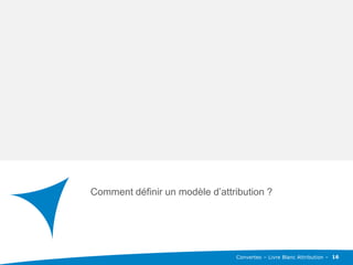 Converteo – Livre Blanc : Attribution Management -
Sous-titre
Comment définir un modèle d’attribution ?
17
 