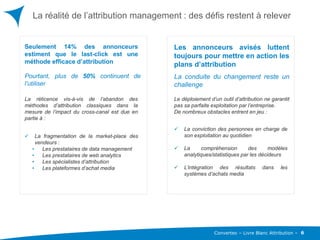 Converteo – Livre Blanc : Attribution Management -
La réalité de l’attribution management : des défis restent à relever
6
...
