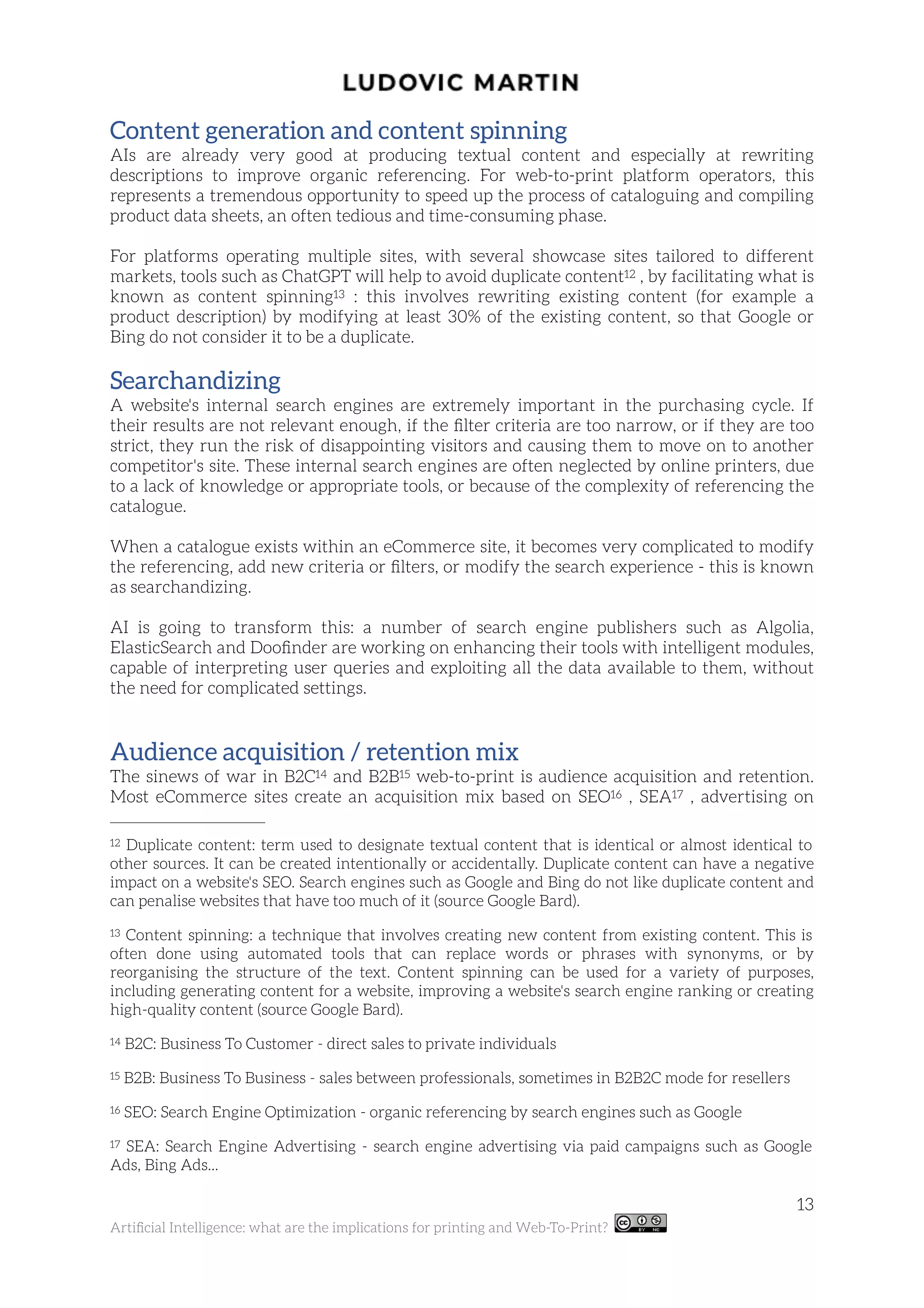 Artificial Intelligence: WHAT CONSEQUENCES FOR PRINTING AND WEB-TO ...