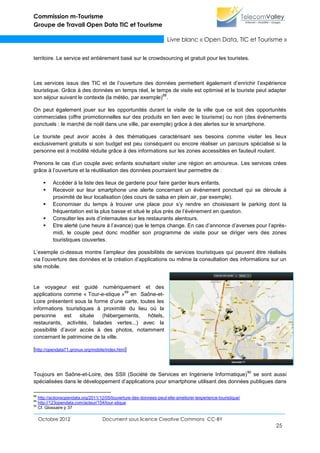 Commission m-Tourisme
Groupe de Travail Open Data TIC et Tourisme

                                                       ...