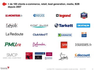 Janvier 2015 43Livre Blanc RTB : Comprendre sa complexité, connaître ses limites
+ de 100 clients e-commerce, retail, lead...