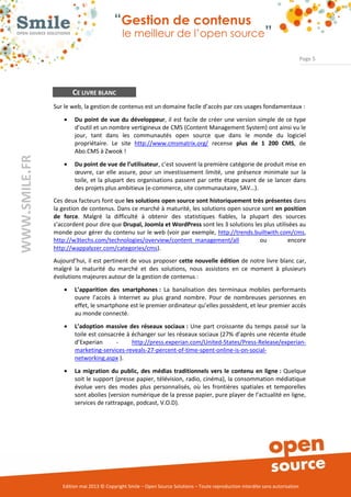 Livre blanc Smile - Le meilleur des CMS open source | PDF