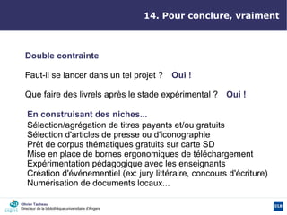 Les livrels à la BU d'Angers
