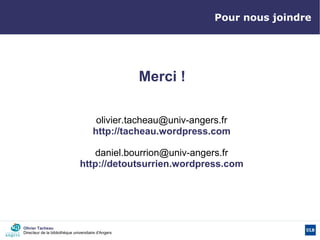 Les livrels à la BU d'Angers