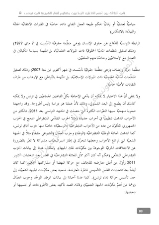 ‫تونس‬ ‫في‬ ‫الشريعة‬ ‫أنصار‬ ‫وتنظيم‬ ‫الجماعيين‬ ‫الفاعلين‬ ‫أهم‬ ‫بين‬ ‫العالقة‬ ‫في‬
80
71977
2007
2011
2011
‫ﺔ‬‫ﻴ‬‫ﺠ‬‫ﻴ‬‫ﺗ‬‫ﺍ‬‫ﺮ‬‫ﺘ‬‫ﺳ‬
‫ﻻ‬‫ﺍ‬‫ﺕ‬
‫ﺎ‬‫ﺳ‬
‫ﺍ‬‫ﺭ‬‫ﺪ‬‫ﻠ‬‫ﻟ‬‫ﻲ‬
‫ﺴ‬
‫ﻧ‬‫ﻮ‬‫ﺘ‬‫ﻟ‬‫ﺍ‬‫ﺪ‬‫ﻬ‬‫ﻌ‬‫ﻤ‬‫ﻟ‬‫ﺍ‬
 