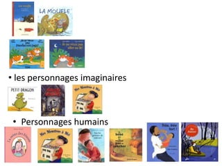 • les personnages imaginaires
• Personnages humains
 