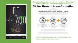 Fit for Growth transformation
Résoudre l’équation complexe : maîtrise des coûts +
restructuration + transformation = crois...