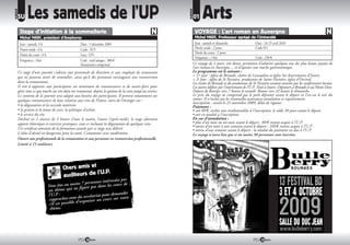 RUBRIQUE
                  Les samedis de l’UP                                                                                             Arts




                                                                                                                RUBRIQUE
           SU                                                                                                              01

            Stage d’initiation à la sommellerie                                                                             VOYAGE : L’art roman en Auvergne
            Michel MARC, président d’Amphores                                                                                Michel MARC, Professeur agrégé de l’Université
            Jour : samedi, 9 h                         Date : 5 décembre 2009                                                Jour : samedi et dimanche                    Date : 24-25 avril 2010
            Durée totale : 6 h                         Code : SU5                                                            Durée totale : 2 jours                       Code 011
                                                                                                                             Durée du cours : 2 jours
            Durée du cours : 6 h                       Lieu : UP1
                                                                                                                             Fréquence : 1 fois                           Coût : 230
            Fréquence : 1fois                          Coût : tarif unique : 300
                                                       (fournitures comprises)                                             Ce voyage de 2 jours, très dense, permettra d’admirer quelques uns des plus beaux joyaux de
                                                                                                                           l’art roman en Auvergne… et d’ajouter une touche gastronomique.
           Ce stage d’une journée s’adresse aux personnels de direction et aux employés de restaurants                     Le programme est le suivant :
           qui ne peuvent avoir de sommelier, ainsi qu’à des personnes envisageant une reconversion                        > 1er jour : église de Brioude, cloître de Lavaudieu et église Ste Austremoine d’Issoire.
                                                                                                                           > 2e jour : église de St Nectaire, producteur de Saint-Nectaire, église d’Orcival.
           dans la restauration.                                                                                           Les visites de Brioude et du producteur de St Nectaire seraient assurées par les conférenciers locaux.
           Il vise à apporter aux participants un minimum de connaissances et de savoir-faire pour                         Les autres édifices par l’intervenant de l’U.P. Nuit à Issoire. Déjeuners à Brioude et au Mont-Dore.
           gérer tout ce qui touche au vin dans un restaurant, depuis la gestion de la cave jusqu’au service.              Départ de Bourges vers 7 heures le samedi. Retour vers 22 heures le dimanche.
           Le contenu de la journée sera adapté aux besoins des participants. Il portera notamment sur                     Le prix du voyage ne comprend pas le petit déjeuner avant le départ ni l’en-cas le soir du
           quelques connaissances de base relatives aux vins de France, voire de l’étranger sur :                          retour. Il n’inclut pas les éventuelles assurances annulation et rapatriement.
                                                                                                                           Inscriptions : avant le 23 novembre 2009, délai de rigueur.
           • la dégustation et les accords mets/vins                                                                       Paiement :
           • la gestion et la tenue de cave, la politique d’achats                                                         • soit 80 , arrhes non remboursables à l’inscription, le solde 30 jours avant le départ.
           • le service du vin                                                                                             • soit en totalité à l’inscription.
           Décliné en 2 séances de 3 heures (l’une le matin, l’autre l’après-midi), le stage alternera                     En cas d’annulation :
           apports théoriques et exercices pratiques, ceux-ci incluant la dégustation de quelques vins.                    • plus d’un mois ou un mois avant le départ : 80 restent acquis à l’U.P.
                                                                                                                           • moins d’un mois à une semaine avant le départ : 160 restent acquis à l’U.P.
           Un certificat attestant de la formation assurée par ce stage sera délivré.                                      • moins d’une semaine avant le départ : la totalité du paiement est due à l’U.P.
           L’abus d’alcool est dangereux pour la santé. Consommer avec modération.                                         Le voyage n’aura lieu que si au moins 30 personnes sont inscrites.
           Ouvert aux professionnels de la restauration et aux personnes en reconversion professionnelle.
           Limité à 15 auditeurs




                                            Chers amis et
                                                           U.P.
                                            auditeurs de l’
                                                                               s par
                                                               onnes intéressée
                                   Vous êtes  au moins 7 perspas dans les cours de
                                                      e figure
                                   un thème qui n                                   r
                                   l’U.P :                          t pour demande
                                                   ous du secrétaria cours sur votre
                                   rapprochez-v d’organiser un
                                    s’il est possible
                                    thème.




                                                           18                                                                                                               19
 