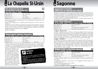 RUBRIQUE
                  La Chapelle St-Ursin                                                                                                   Sagonne




                                                                                                                       RUBRIQUE
           LC                                                                                                                     SA

            Etre autonome lors d'un                                                                                                Commentaire introductif :
            (court) séjour au Royaume Uni                                                                                          ORAN terre de métissage des cultures
            Sylvie MARC, professeur d’anglais                                                                                     • Poussée par le vent de l’histoire une forte communauté d’Oranais est venue se poser sur
            Jour : samedi, 9 h                            Date : 13 mars 2010                                                     Bourges par les hasards de la vie. En hommage à Yves Saint-Laurent le plus grand couturier
                                                                                                                                  du monde, natif d’Oran, il est aujourd’hui nécessaire de faire connaître et reconnaître à tous
            Durée totale : 6 h                            Code : LC4                                                              ces berrichons d’adoption et à leurs descendants la force de cette ville marquée par l’histoire et
            Durée du cours : 6 h                          Lieu : à préciser                                                       les mythes. Fusion de deux continents et arabesque de vie.
            Fréquence : 1 fois                            Coût : tarif A : 40           tarif B : 37                              • Conférence donnée en novembre 2008 dans les salons de la Royale Société économique des
                                                                                                                                  amis du pays de Carthagène (Espagne)
           6 heures de bain de langue et priorité donnée à l'oral (compréhension et expression) au menu
           de ce «samedi de l'UP».
           Thèmes: accueil/ intégration, (se) renseigner, faire des démarches, des courses, trouver son                            Oran “porte d’Espagne”
           chemin etc.                                                                                                             Jean Marie NUNEZ, architecte honoraire, professeur vacataire à l’I.U.T. de Bourges
           Une (petite) part d'écrit sera dédiée à la compréhension de quelques documents officiels et touristiques.               Jour : dimanche, 15 h             Date : 31 janvier 2010
           Option : un «suivi de cours» individuel peut être proposé sur 3 semaines, en télétravail.                               Durée totale : 2 h                Code : S1
           Un droit d'accès aux ressources audio et vidéo (en ligne) préparées par l'intervenante sera demandé.                    Durée du cours : 2 h              Lieu : Sagonne (espace culturel Jean Lacouture)
           Minimum requis pour ouvrir ce cours : 8 auditeurs.                                                                      Fréquence : 1 fois                Coût : tarif A : 15 tarif B : 13
           Limité à 12 auditeurs.
                                                                                                                                  1re épopée : “RAS EL AIN”
                                                                                                                                  C’est dès le néolithique que le site d’Oran est carrefour de confluences. Dans ses grottes pré-
                                                                                                                                  historiques on découvre un gisement de poteries à morphologie déjà andalouse. Vers l’an 900
            “Antoni Gaudi” bâtisseur visionnaire                                                                                  des marins andalous fondent vraiment une ville portuaire. Avec la dynastie des Almohades
                                                                                                                                  oréanais elle atteint son apogée. En 1509 Oran devient préside espagnol pour près de trois
            Jean Marie NUNEZ, architecte honoraire, professeur vacataire à l’I.U.T. de Bourges                                    siècles, puis turque jusqu’en 1831. Les Almohades disaient « Constantine étudie, Alger
            Jour : Jeudi, 18 h 30             Date : 29 avril 2009                                                                fabrique et Oran «gâte », vibrant hommage à une cité de convivialité et de convergence.
            Durée totale : 2 h                Code : LC5                                                                          2e épopée : “WAHRAN”
                                                                                                                                  En 1830 la France s’empare du Maghreb central. Elle va contribuer à faire d’Oran la capi-
            Durée du cours : 2 h              Lieu : à préciser                                                                   tale de l’Ouest algérien au détriment de Tlemcen. Dès 1860 une forte vague d’Espagnols
            Fréquence : 1 fois                Coût : tarif A : 15        tarif B : 13                                             déferle sur l’Oranie et re-imprime une solide note andalouse. Depuis 1962 Oran a retrouvé
           L’architecte catalan Antoni Gaudi repose depuis 1926 dans la crypte de la « Sagrada familia »                          son indépendance innée. La musique raï fonde la personnalité de son identité arabo-anda-
           à Barcelone. Il a conçu ce temple expiatoire comme un hymne à la nature et à l’humanité ,                              louse. Dorénavant le complexe géostratégique « Oran-Arzew » irrigue l’Europe de ses hydro-
           son corrélat. Les quatre flèches dardées vers le ciel sont devenues le symbole de la cité méditer-                     carbures sahariens. Oran « la belle » gâtera toujours par la qualité légendaire de son
           ranéenne. Connue de par le monde, Barcelone est l’expression                                                           accueil princier et ses racines almohades.
           internationale modélisée de la
           «Polis» grecque, fortement atta-                                                                                        ARSENE LUPIN, un Berrichon méconnu
           chée à la Catalogne dont elle est
           l’âme. Antoni Gaudi s’est tou-                         Habitants                                                        Jean-Pierre SAULNIER, universitaire
                                                                                                                                   Jour : dimanche, 15 h 30            Date : 8 novembre 2009
           jours identifié à cette image avec
           son œuvre architecturale unique
                                                                   du Cher                                                         Durée totale : 1 h 30               Code : S2
                                                                                                   résidence,
           au monde. Il sera probablement                                       e commune de                                       Durée du cours : 1 h 30             Lieu : Espace culturel Jean Lacouture à Sagonne
           le premier architecte de l’huma-           Que   lle que soit votrorganiser des cours et des                            Fréquence : 1 fois                  Coût : tarif A : 8 tarif B : 6
                                                                          ut y
           nité mis au rang des Bienheureux           l’U.P. Berry pe
                                                      conférence    s.                                  iat en                    1/ Alexandre, Marius JACOB, : de sa jeunesse marseillaise à la marine ou premières expé-
           par béatification. Il disait « l’ori-                                     ctiez le secrétar
           ginalité c’est de revenir aux ori-          Il suffit   que vous conta e vous souhaitez voir                           riences de vie.
                                                                            aine qu                                               2/ Le gentleman cambrioleur « Arsène Lupin » ou le typographe anarchiste pacifiste et les
           gines ». Jamais il ne répéta un élé-        précisant le dom bre de personnes intéressées.                             travailleurs de la nuit.
           ment, il soumettait ses œuvres à la          aborder, et le   nom
           loi d’Hermès : «Tout ce qui est en haut                                                                                3/ Le commerçant non sédentaire, Marius Jacob.
           doit être comme ce qui est en bas».                                                                                    4/ Le retraité de Reuilly dans l’Indre.
                                                                                                                                  Conférence accompagnée de textes, de photographies et de musiques.
                                                              78                                                                                                                 79
 