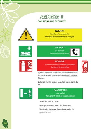 CONSIGNES DE SÉCURITÉ




24
 