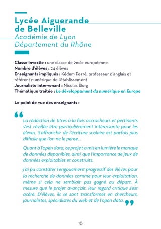 Lycée Louis Armand
de Villefranche-sur-Saône
Académie de Lyon
Département du Rhône
Classe investie : une classe de 2nde
No...