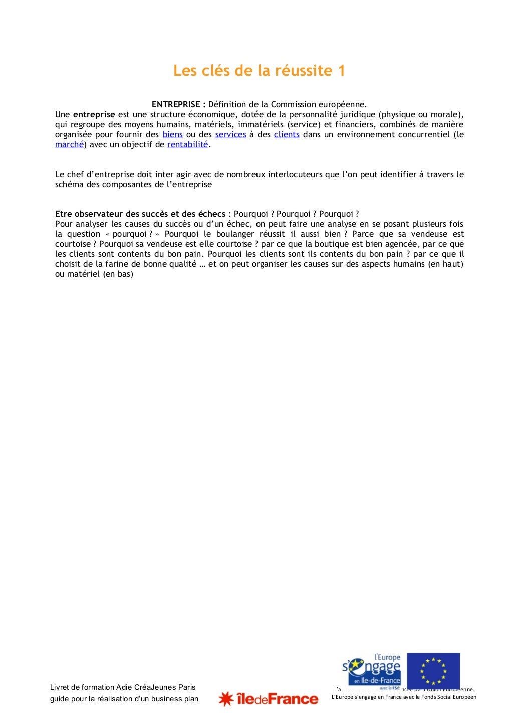 Livret de formation