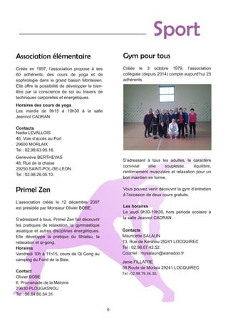 6
Gym pour tous
Primel Zen
Association élémentaire
Sport
 