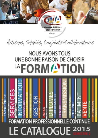Catalogue formation 2015 semestre 2