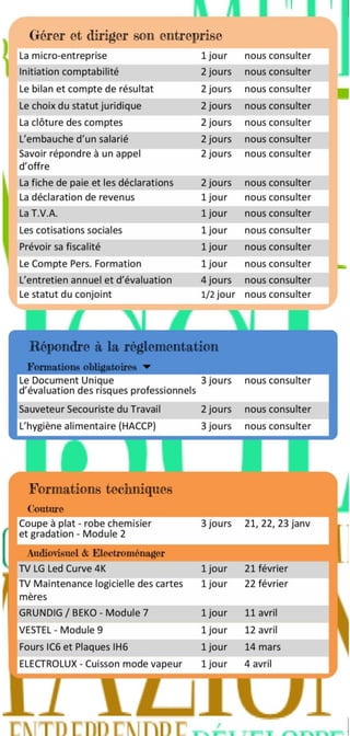Catalogue des Formations 1er semestre 2017