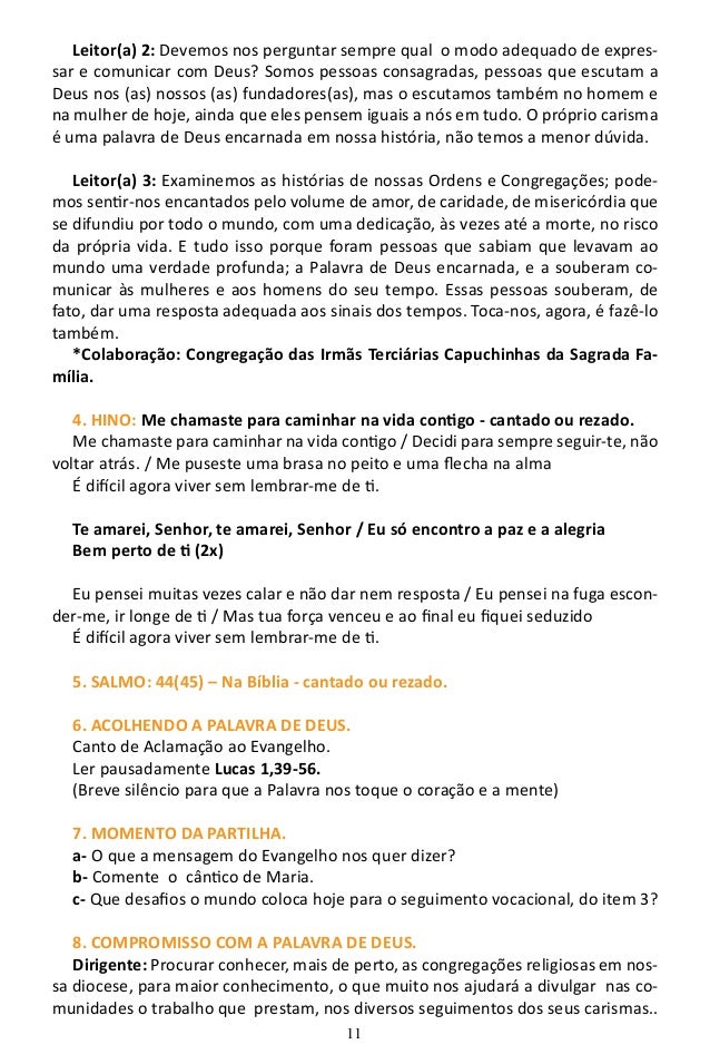 Canto De Igreja Te Amarei Senhor Livreto Cebs Comunidade Igreja De Todos E Para Todos