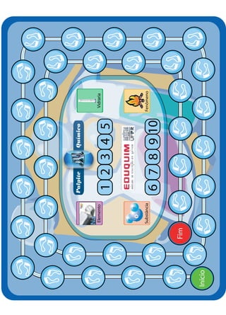 22 
Fim 
Início 
Palpite Químico 
Elemento Vidraria 
Substância 
Fenômeno 
1 2 3 4 5 
6 7 8 9 10 
 