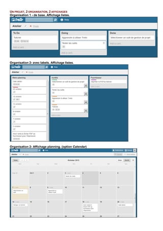 Créer une équipe
Attribuer une équipe à un tableau
Cliquez sur le statut du tableau :
Puis sur et sélectionnez une équipe dans le menu déroulant :
Chaque caractéristique d’une équipe (nom, membres, statut, projet lié) peut être modifiée.
Une équipe peut être supprimée dans le menu Compte / Profil :
 
