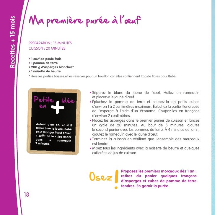 Livret Recettes De Cuisine Pour Bebe Pour Le Nutribaby