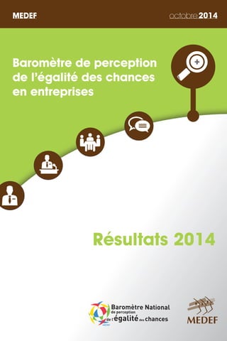MEDEF octobre2014
Baromètre de perception
de l’égalité des chances
en entreprises
Résultats 2014
 