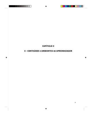 31
CAPÍTULO II
E - CONTEÚDOS e AMBIENTES de APRENDIZAGEM
 