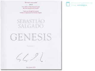 O livro como produto de
design estratégico
 