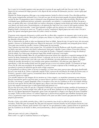 leu-o outra vez na manhã seguinte como que para ter a certeza de que aquilo tudo não fora um sonho. E agora,
depois de três semanas de longos passeios a sós, depois de três semanas de distracção, era este o motivo pelo qual
tinha vindo.
Quando lhe faziam perguntas, dizia que o seu comportamento instável se devia à tensão. Era a desculpa perfeita -
toda a gente compreendia, incluindo Lon, e fora por isso que ele não protestara quando ela quisera desaparecer por
um par de dias. Os preparativos para o casamento eram desgastantes para todos neles envolvidos. Haviam sido
convidadas quase quinhentas pessoas, incluindo o governador, um senador, e o embaixador do Peru. Era gente a
mais, na opinião dela, mas o noivado deles era notícia e dominara as páginas sociais desde que tinham anunciado os
seus planos seis meses antes. Ocasionalmente, a ela apetecia-lhe fugir com Lon e casar-se sem aquela confusão. Mas
sabia que ele não iria concordar - como bom aspirante a político que era, adorava ser o centro das atenções.
Inspirou fundo e levantou-se outra vez. "É agora ou nunca," murmurou, depois pegou nas suas coisas e foi até à
porta. Fez apenas uma ligeira pausa antes de a abrir e descer as escadas.

O gerente sorriu enquanto ela passava, e pôde sentir-lhe os olhos dele a seguirem-na enquanto saía e ia até ao carro.
Deslizou para trás do volante, olhou para si própria uma última vez, depois pôs o motor a trabalhar e virou à direita
em direcção a Front Street.
Não se surpreendeu de ainda se saber movimentar tão bem na cidade. Apesar de não vir aqui há anos, não era muito
grande e orientou-se facilmente pelas ruas. Depois de atravessar o rio Trent passando uma antiquada ponte móvel,
virou para uma estrada de cascalho e iniciou a última parte da sua jornada.
Aqui a planície era muito bela, como sempre fora. Ao contrário da área de Piedmont onde ela tinha crescido, a terra
era plana, mas tinha o mesmo solo fértil e sedimentoso, ideal para o algodão e para o tabaco. Estas duas culturas,
além da madeira, mantinham as cidades vivas nesta parte do Estado, e enquanto conduzia ao longo da estrada já
fora da cidade, viu a beleza que em primeiro lugar tinha atraído as pessoas a esta região.
Para ela, nada tinha mudado. Raios de sol esporádicos passavam através dos salgueiros e nogueiras amargas de dez
metros de altura, iluminando as cores do Outono. à esquerda, um rio cor de ferro desviava-se direito à estrada e
depois afastava-se antes de dar a sua vida a um outro rio diferente, uns dois quilómetros mais adiante. A própria
estrada de cascalho desenrolava o seu caminho entre quintas antebellum, e ela sabia que, para alguns dos
agricultores, a vida não mudara desde antes do tempo em que os seus avós tinham nascido. A constância do lugar
trouxe-lhe de volta uma inundação de recordaçÕes, e sentiu o coração a apertar-se-lhe à medida que, um a um,
reconhecia os pontos de referência que há muito tempo esquecera.
O sol pendurava-se directo sobre as árvores à esquerda e, ao fazer uma curva, passou uma velha igreja abandonada
há anos, mas ainda de pé. Tinha-a explorado naquele Verão, à procura de recordações do tempo da Guerra entre os
Estados, e quando o carro a passou, as memórias desse dia tornaram-se mais fortes, como se tudo tivesse
acontecido apenas na véspera.
Um carvalho majestoso nas margens do rio mostrou-se à vista a seguir, e as memórias tornaram-se mais intensas.
Parecia exactamente igual ao que fora antes, os ramos baixos e grossos a estenderem-se horizontalmente ao longo
do chão, com musgo e esparto drapejado sobre os membros como um véu. Lembrava-se de se ter sentado debaixo
da árvore num quente dia de Julho com alguém que a olhava com uma nostalgia que fazia esquecer tudo o resto. E
havia sido naquele momento que se tinha apaixonado pela primeira vez.
Ele era dois anos mais velho do que ela, e enquanto conduzia por esta estrada do tempo, também ele lentamente se
foi focando de novo. Parecia sempre mais velho do que era de facto, lembrava-se de ter pensado isso. A aparência
dele era a de alguém ligeiramente desgastado, quase como um agricultor a chegar a casa depois de horas a trabalhar
no campo. Tinha as mãos calosas e os ombros largos que se desenvolvem naqueles que trabalham duramente para
viver, e as primeiras rugas suaves começavam a formar-se-lhe junto aos olhos escuros que pareciam ler-lhe o mais
pequeno pensamento.

Era alto e forte, com cabelo castanho claro, e belo à sua maneira, mas era da voz dele do que ela melhor se
recordava. Tinha lido para ela naquele dia; lido para ela enquanto estavam deitados na relva debaixo da árvore, com
uma entoação doce e fluente, quase musical. Era o tipo de voz que pertencia à rádio, e parecia ficar no ar quando lia
para ela. Lembrava-se de fechar os olhos, ouvir atentamente, e deixar as palavras que ele ia lendo tocarem-lhe a
alma:

Alicia-me para a névoa e para o crepúsculo.
Parto como o ar, agito as madeixas brancas ao sol fugitivo...
 