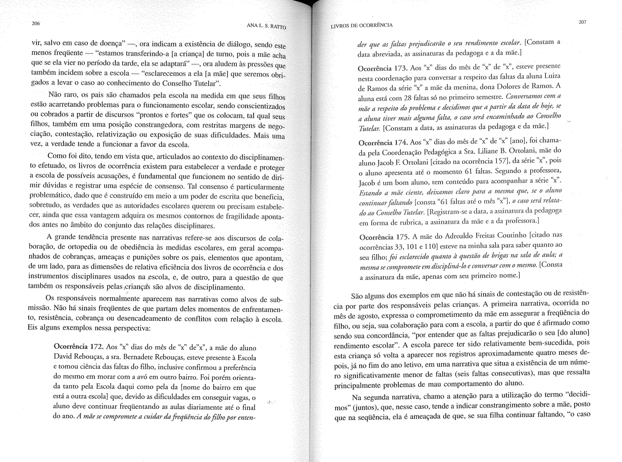 Livro livros de ocorrência ratto