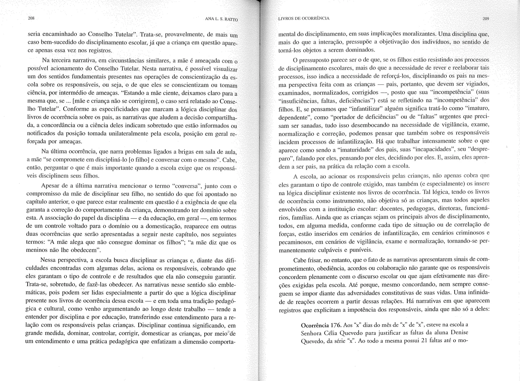 Livro livros de ocorrência ratto