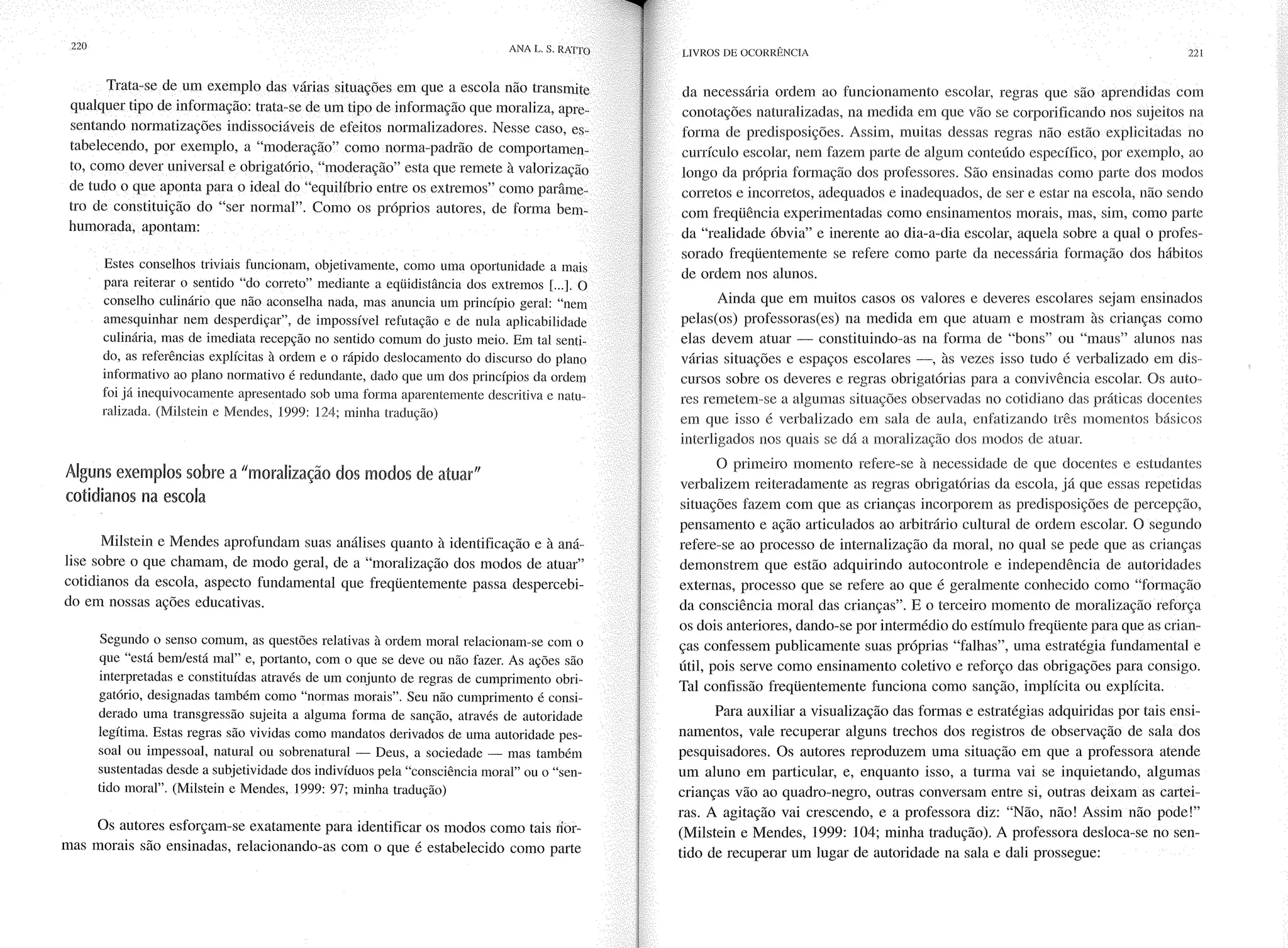 Livro livros de ocorrência ratto