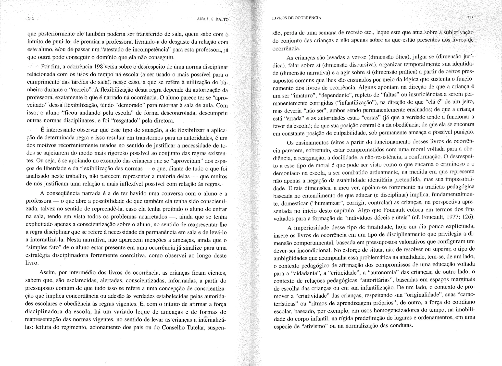 Livro livros de ocorrência ratto