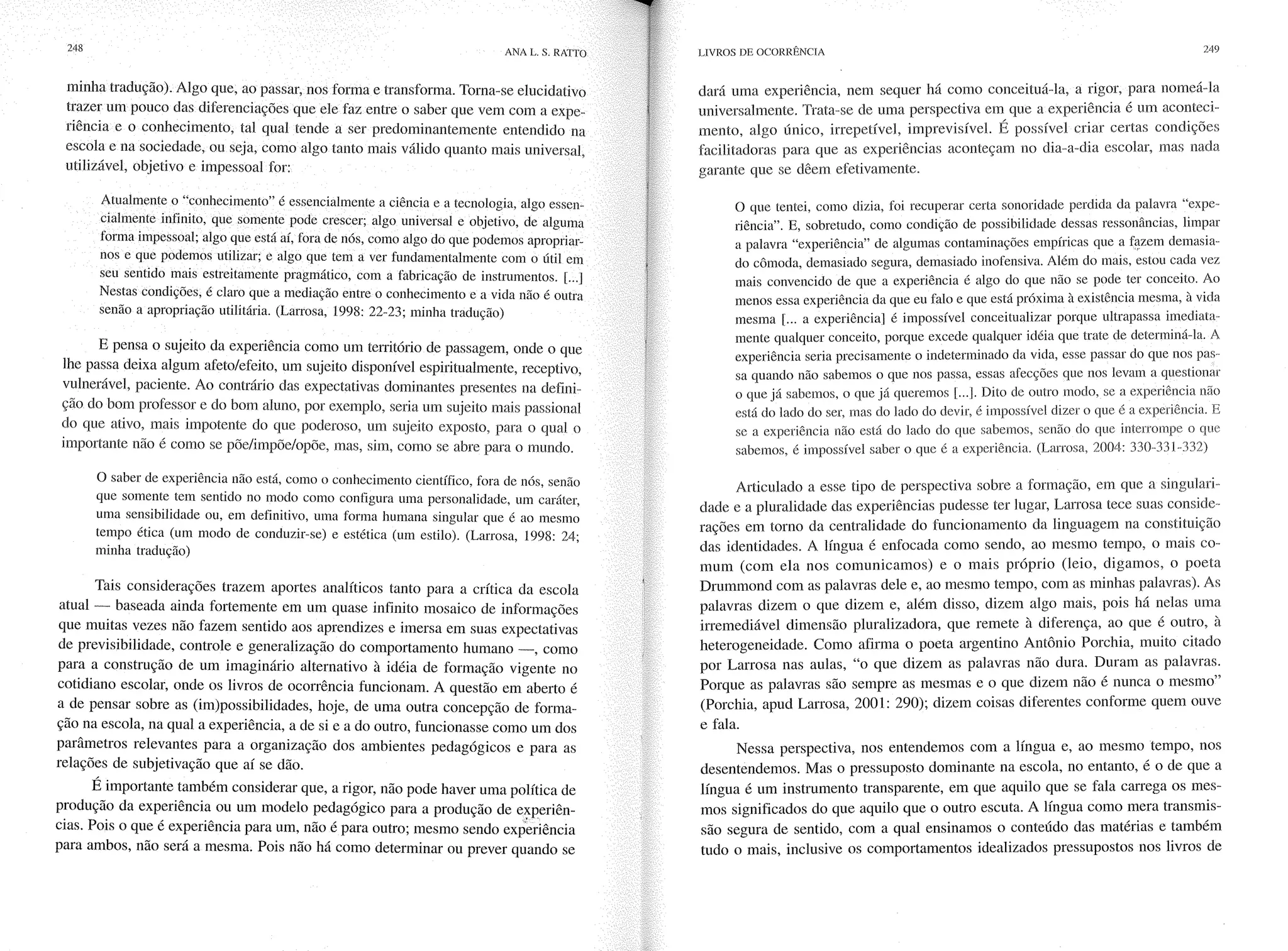 Livro livros de ocorrência ratto