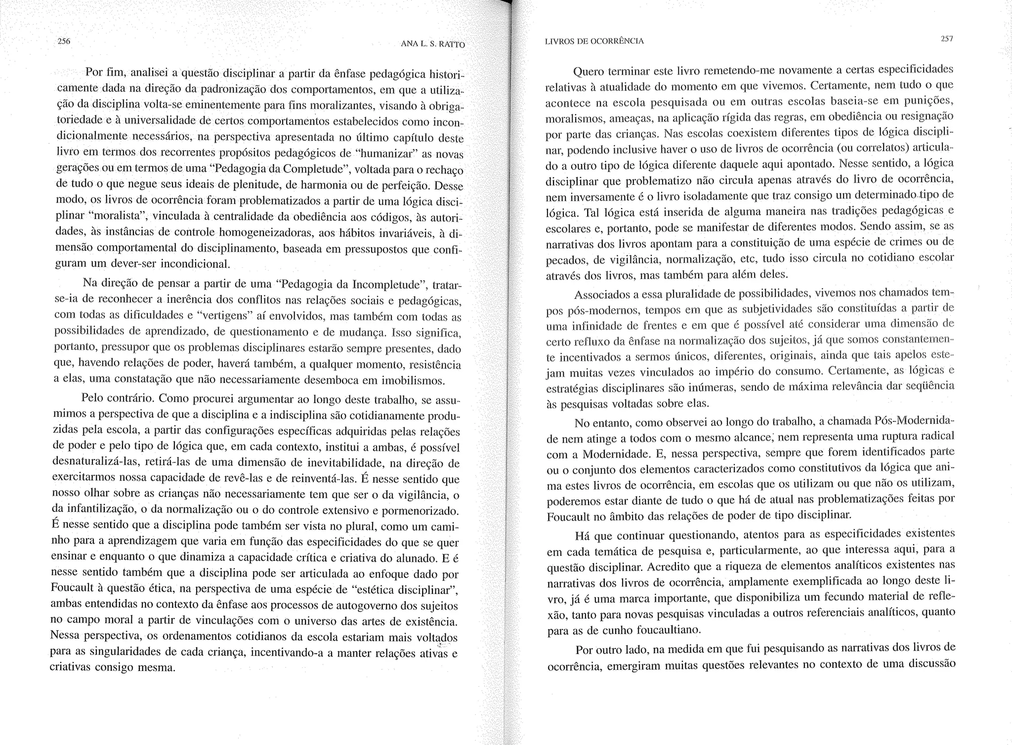 Livro livros de ocorrência ratto