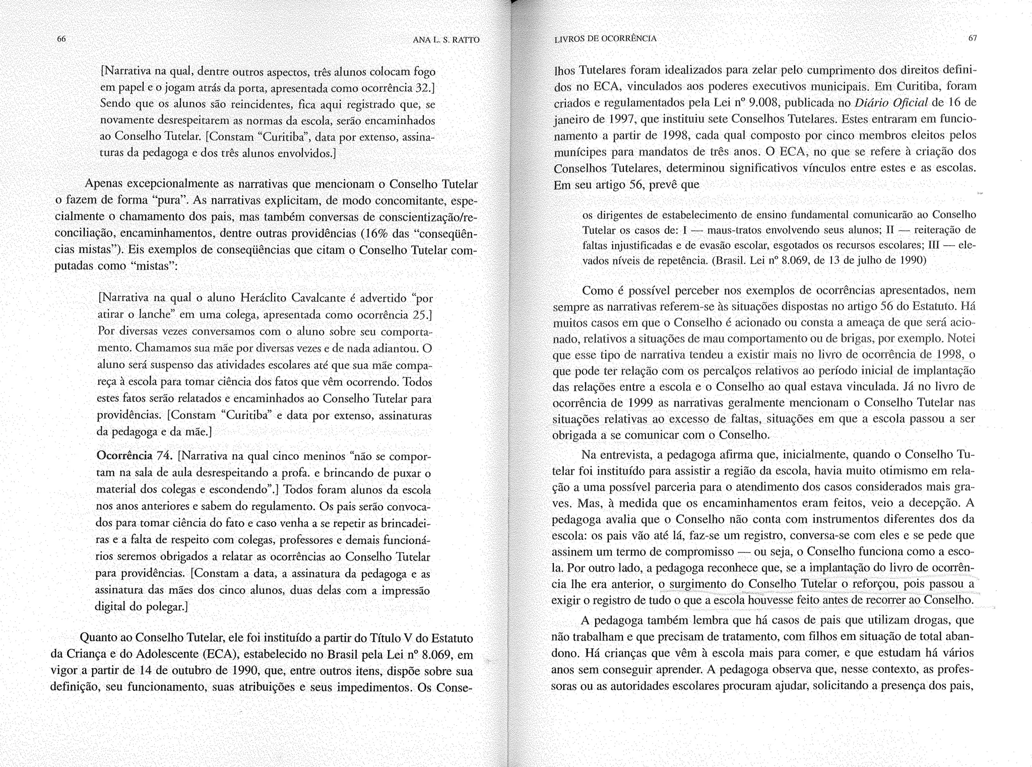 Livro livros de ocorrência ratto