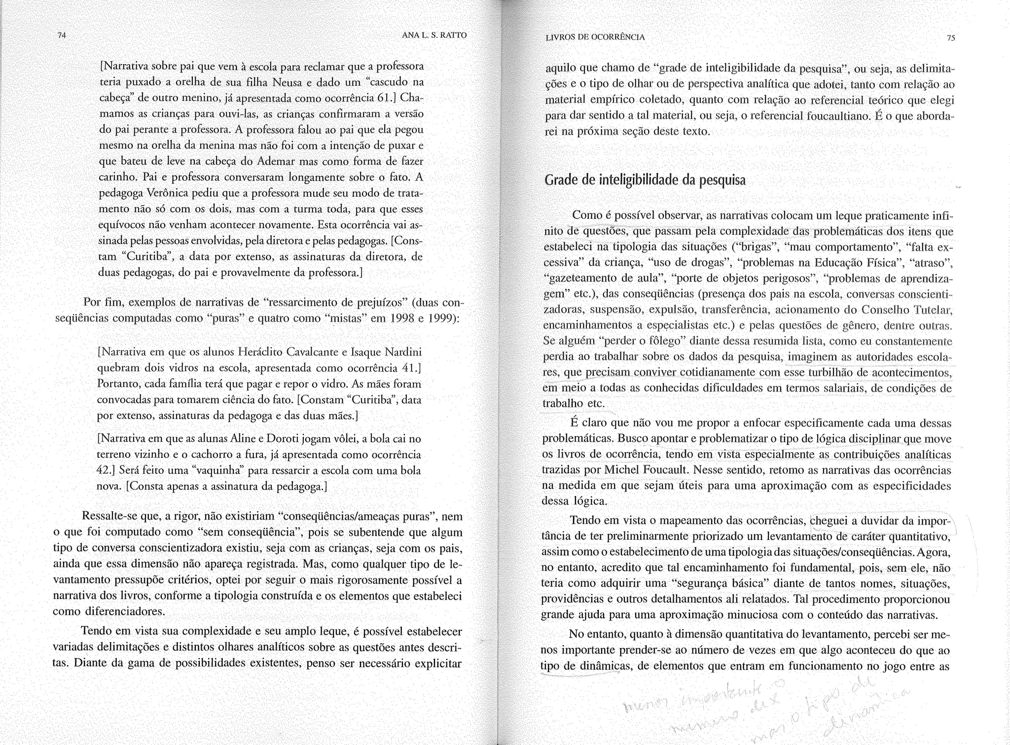 Livro livros de ocorrência ratto