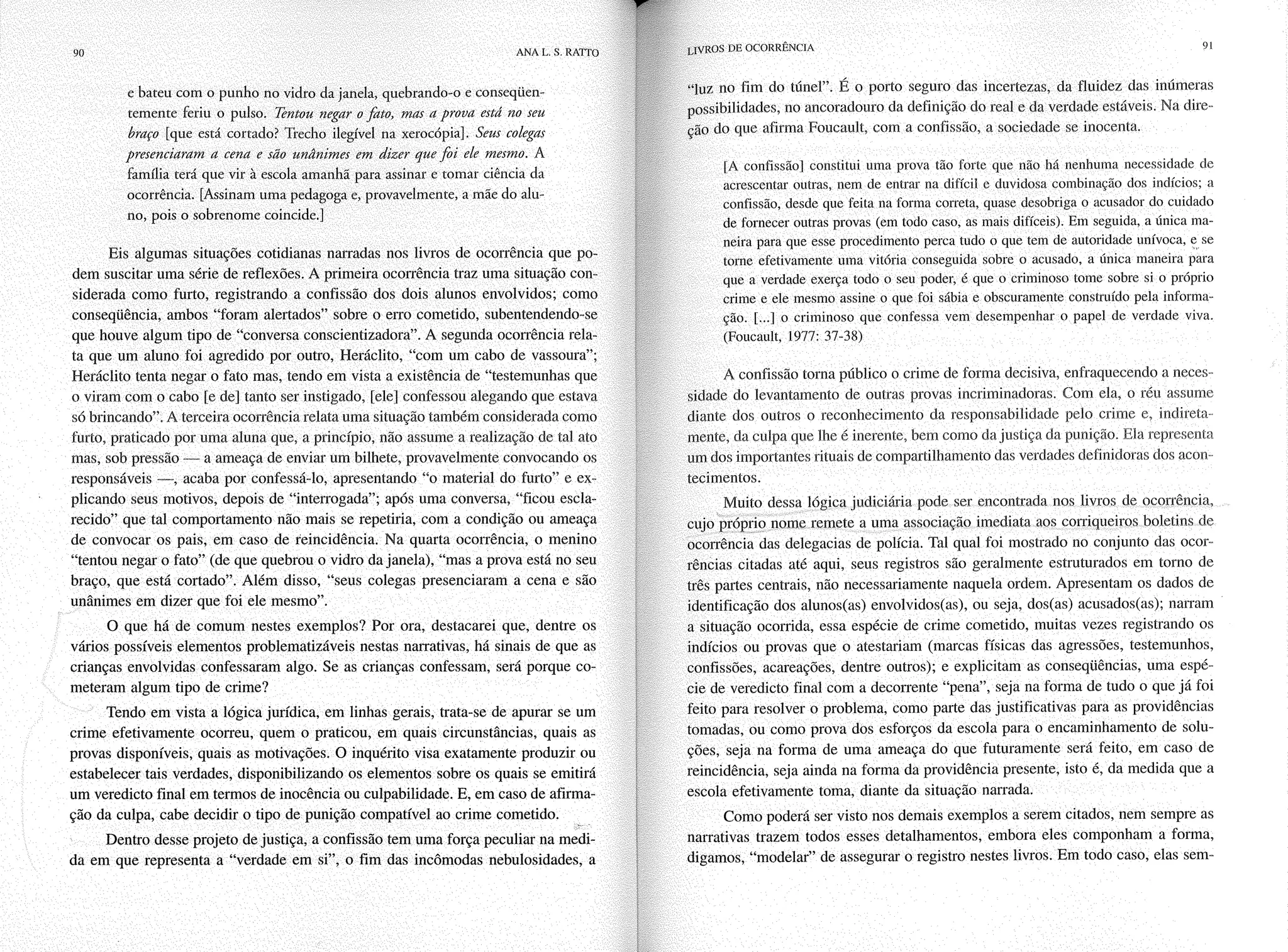 Livro livros de ocorrência ratto