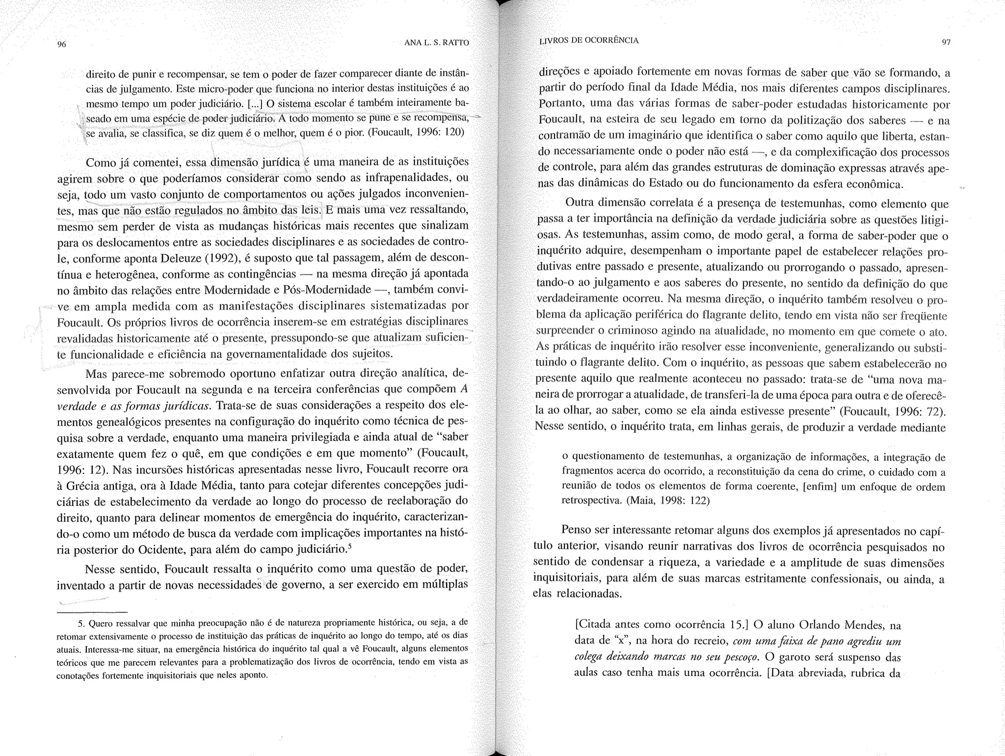 Livro livros de ocorrência ratto