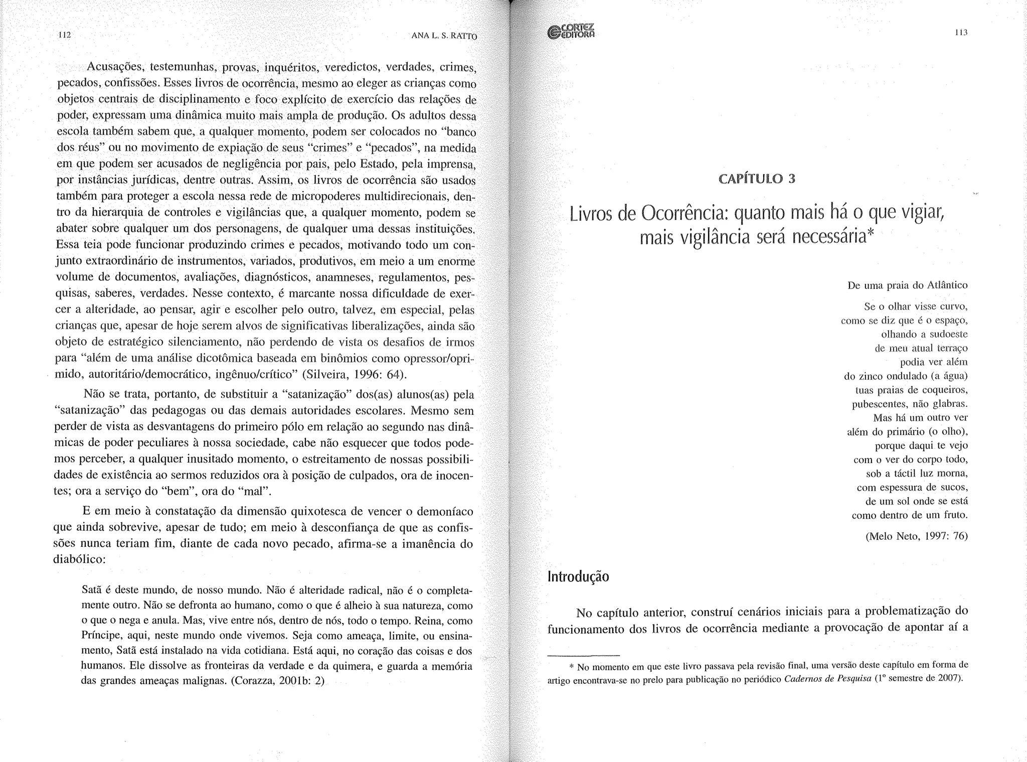 Livro livros de ocorrência ratto