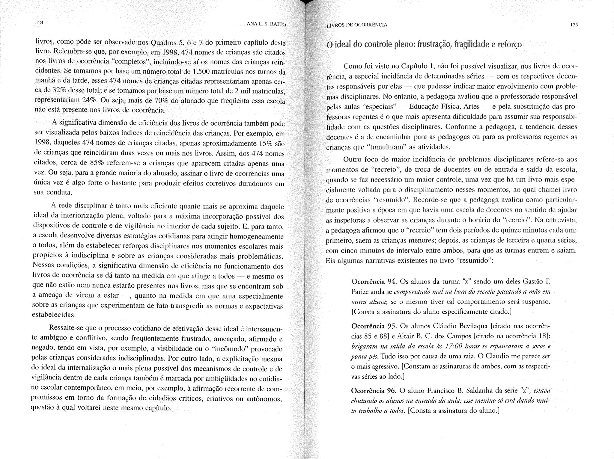 Livro livros de ocorrência ratto