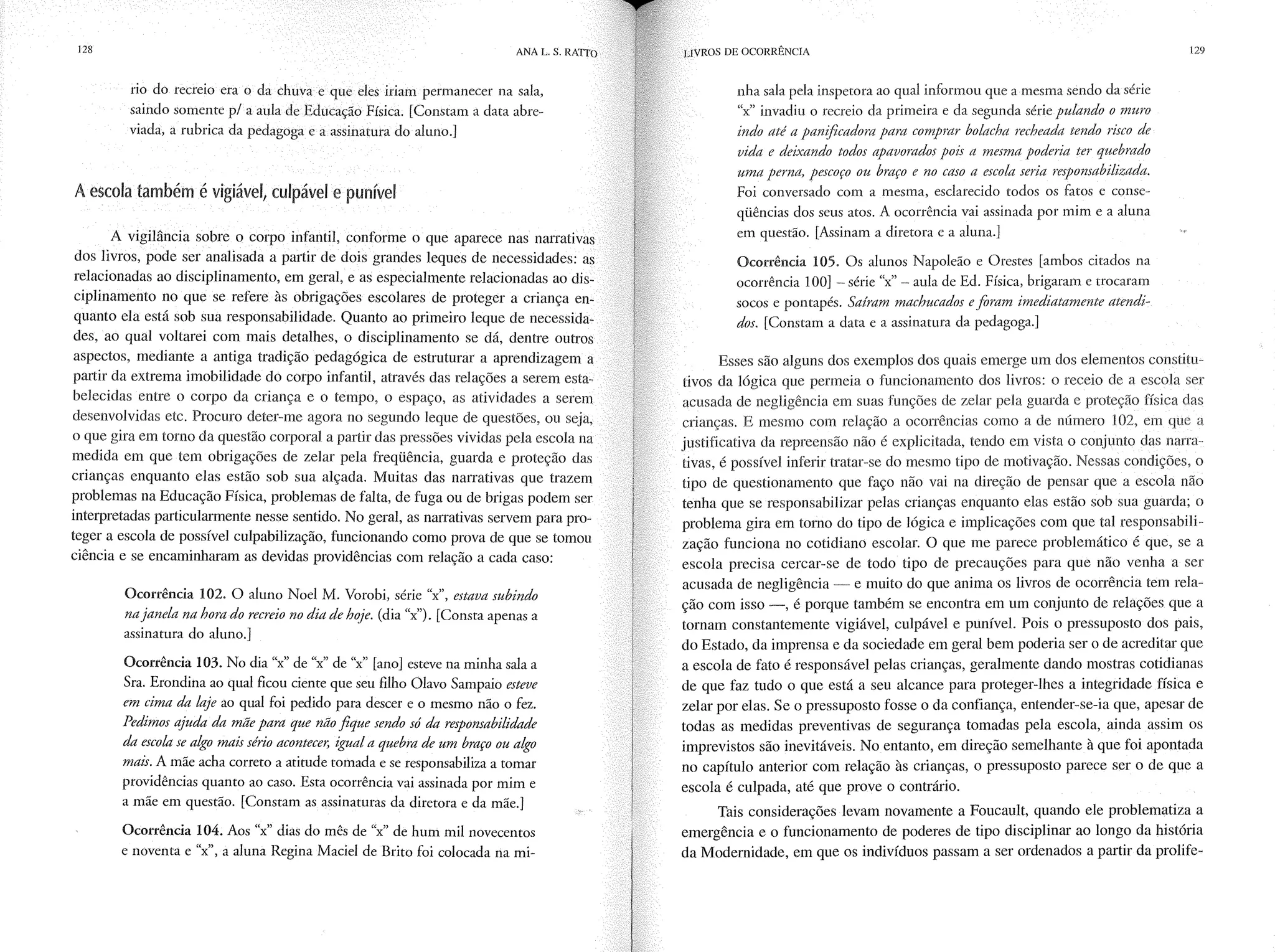 Livro livros de ocorrência ratto