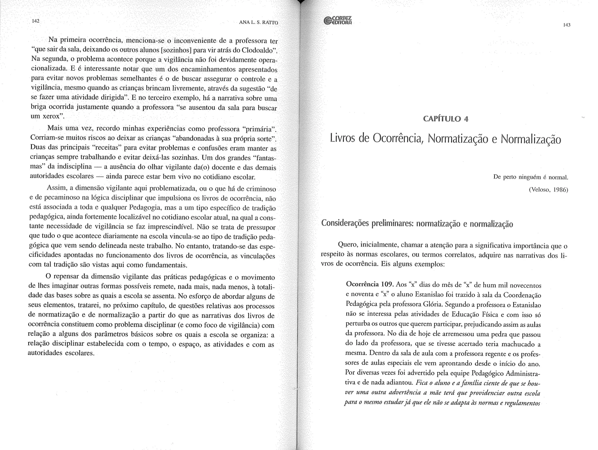 Livro livros de ocorrência ratto