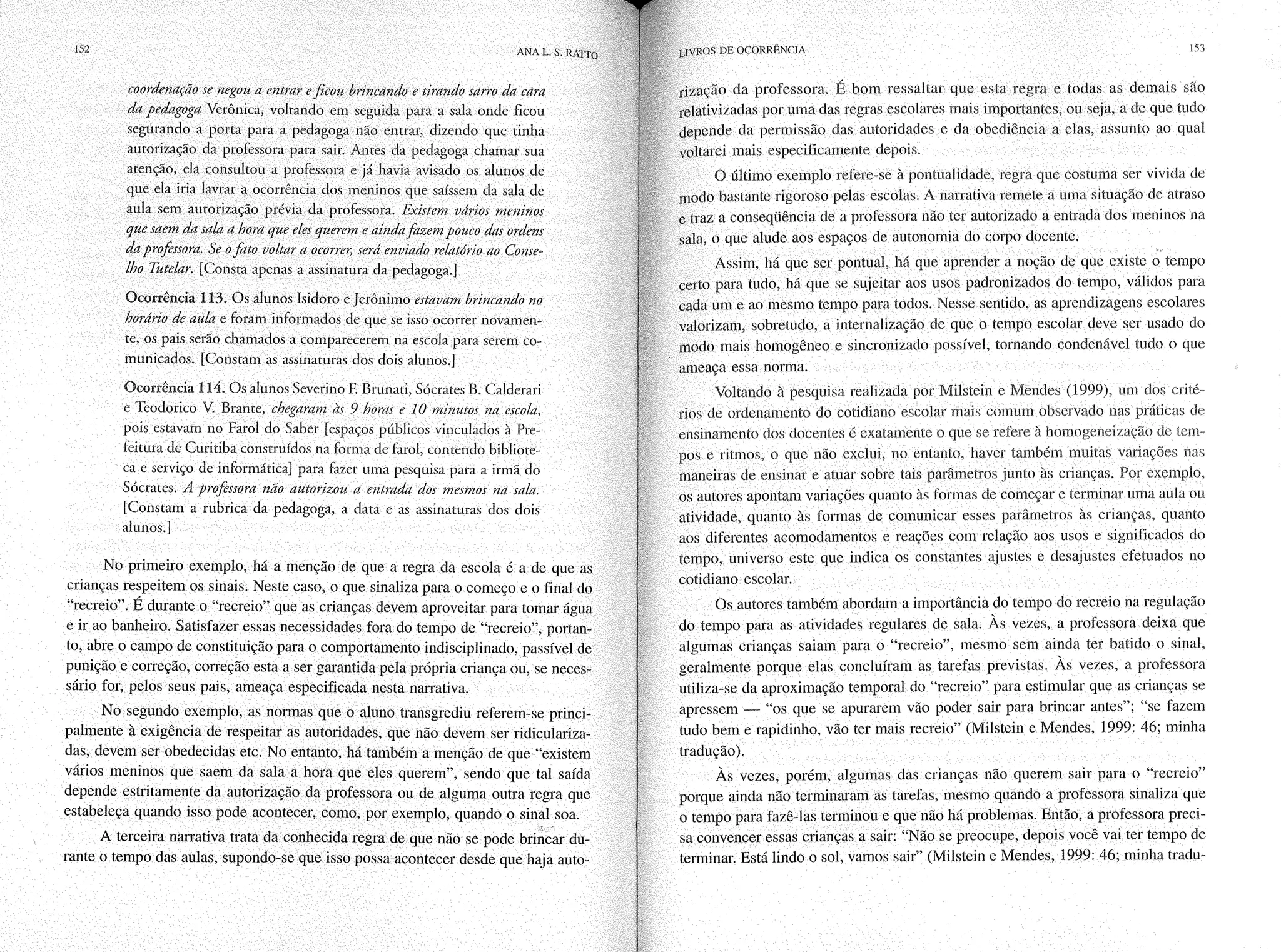 Livro livros de ocorrência ratto