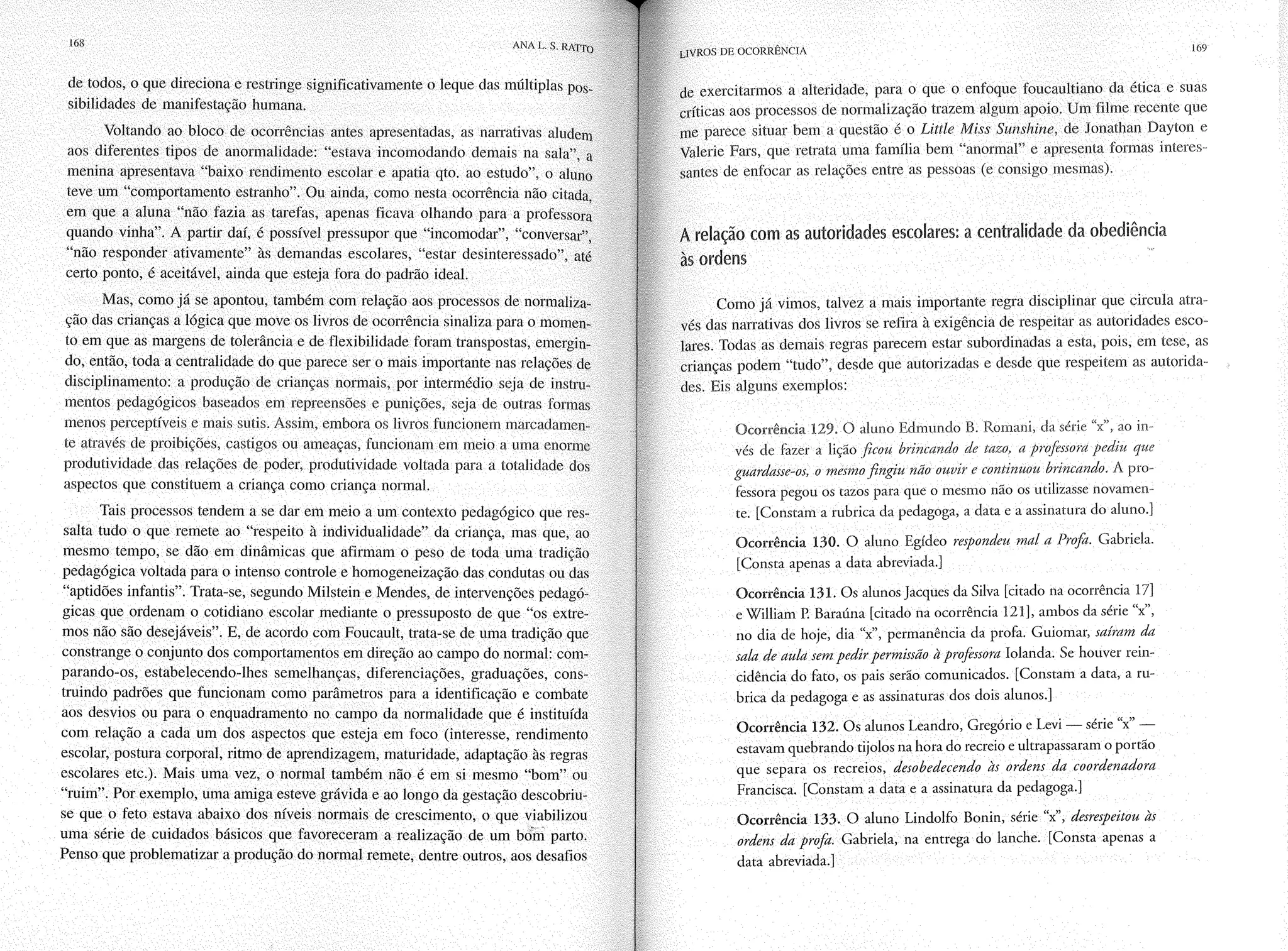 Livro livros de ocorrência ratto