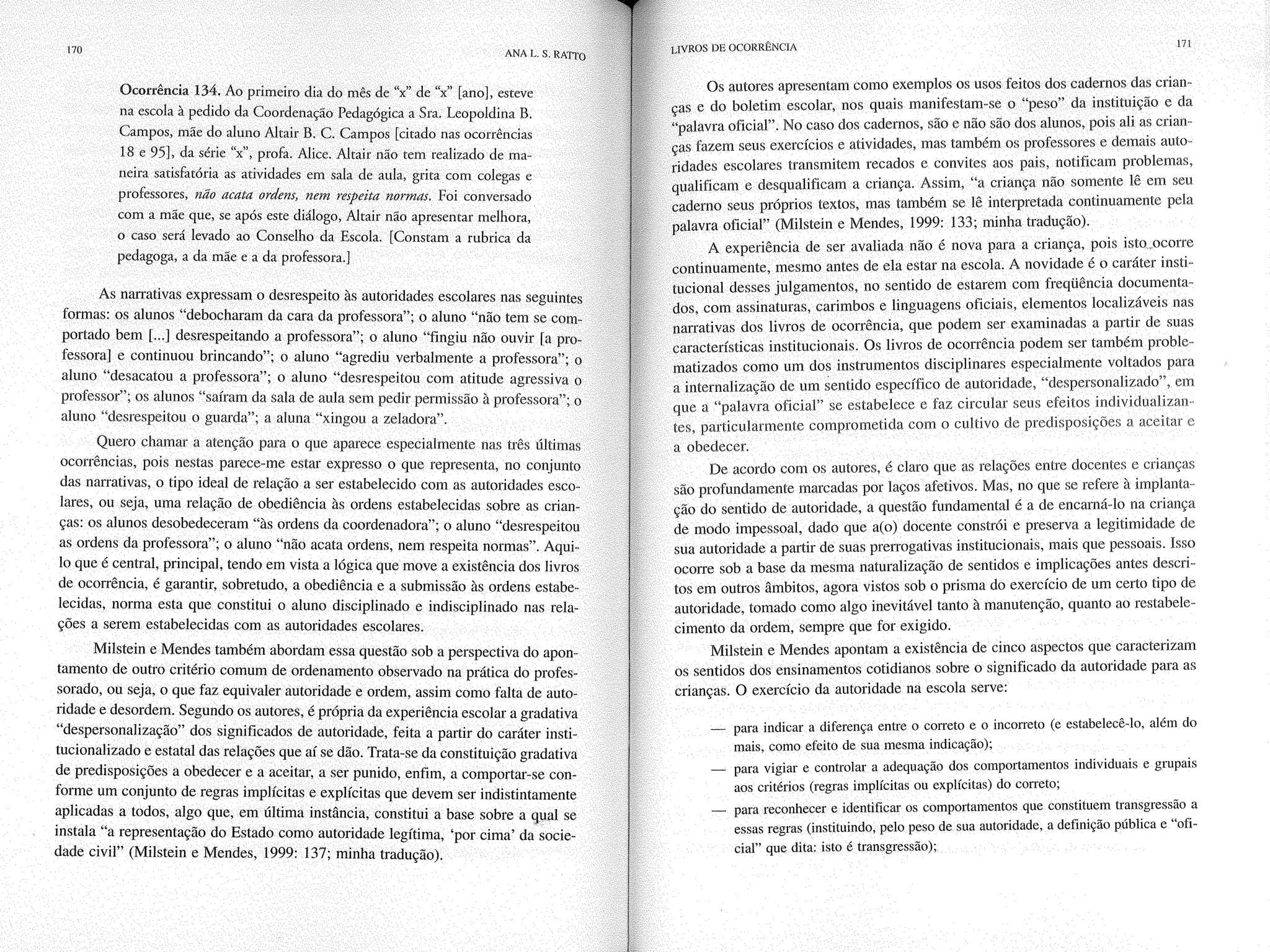 Livro livros de ocorrência ratto