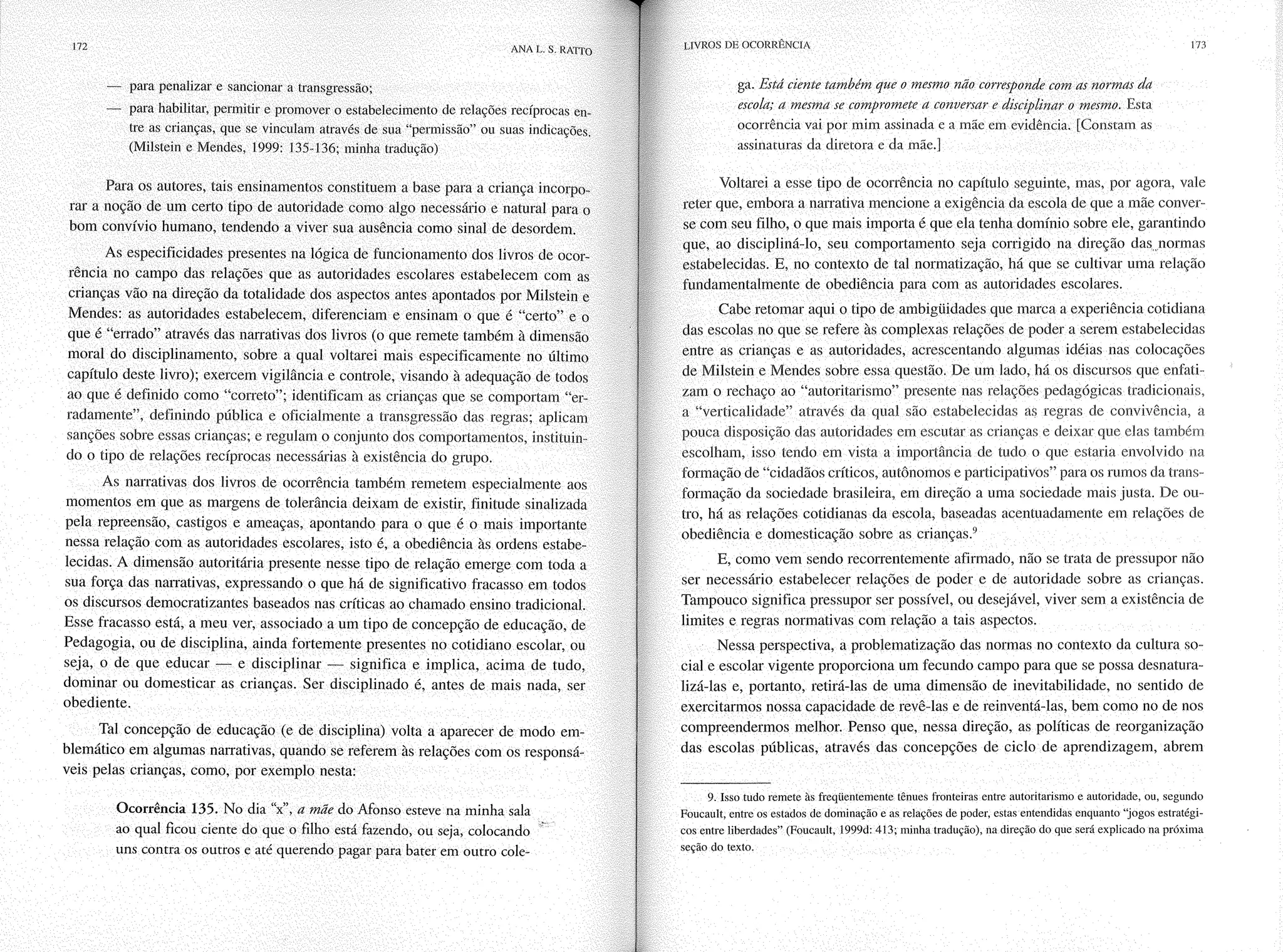 Livro livros de ocorrência ratto